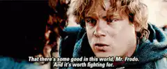 Samwise Gamgee That there's some good in this world