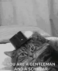 Cat tipping top hat gentleman scholar