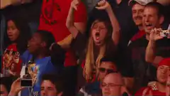 Unimpressed girl at WWE event