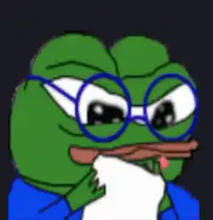 Pepe the Frog eating a plate