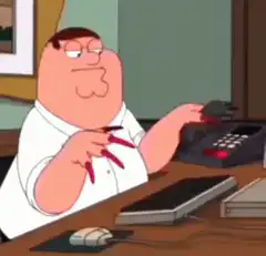 Peter Griffin with long red nails