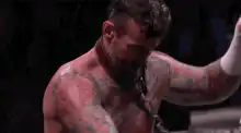 CM Punk with chain collar