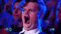 Man screaming in shock