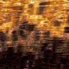 Golden water ripples