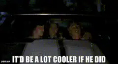 Three guys in a car laughing