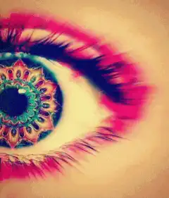 Psychedelic eye color shift