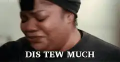 Woman crying dis tew much