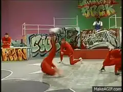 Breakdancer doing a headspin