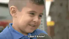 Boy saying I don't know