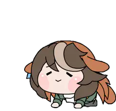 chibi character crawling