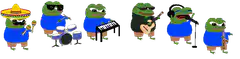 Pepe Frog Band Playing Music