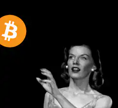 Woman Reaching for Bitcoin