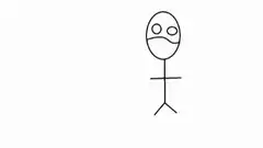stick figure slides and spins