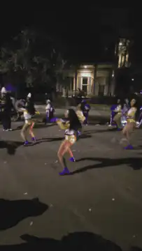 Tigerettes dance team performing at night