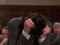 Jim Carrey facepalm then scream