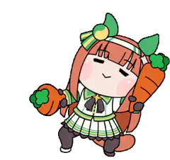 Chibi carrot girl dancing