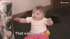 Baby excited by Bitcoin