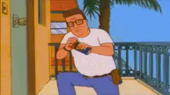 Mr. Gribble sprays the doorbell