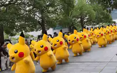 Pikachu mascot parade