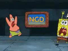 SpongeBob and Patrick screaming at NGD