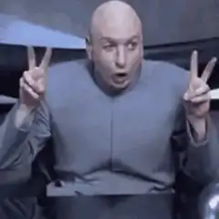 Dr. Evil Double Peace Sign