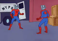 Spider-Man and Punisher point guns at each other