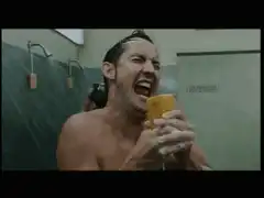 Prisoners in the shower screaming at a bar of soap