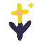 pixel flower with heart