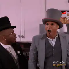 Two men in top hats shocked
