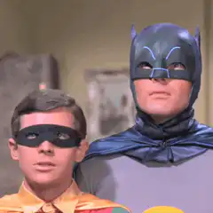 Batman and Robin look around
