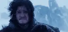 Jon Snow shivering in the cold