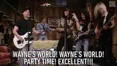 Wayne's World band performs party time