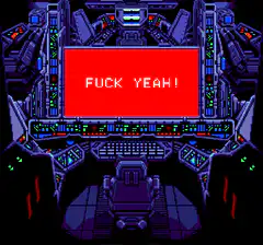 FUCK YEAH! screen flashing red and blue