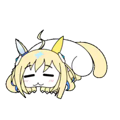 Chibi cat girl lying down