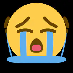 Crying yellow emoji face