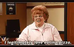 I legitimately love eating pizza