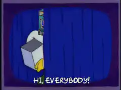 TV Head Character Says Hi Everybody