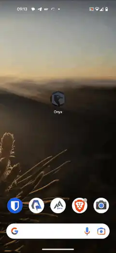 Onyx app loading screen