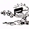 cartoon character laser eyes