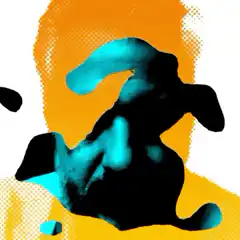 Abstract face morphing animation