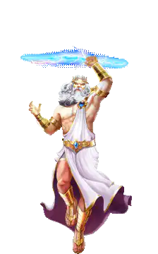 Zeus summoning lightning bolt