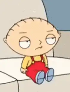 Stewie Griffin eyes widen