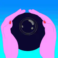 Hands holding a crystal ball with Nah