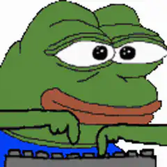 Pepe typing on keyboard