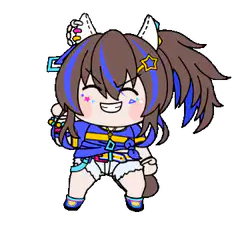 Chibi anime girl dancing