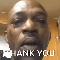 Crying man saying thank you