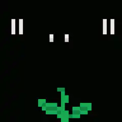 pixel art sad face with cactus