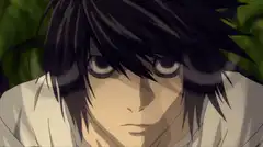 L from Death Note intense stare