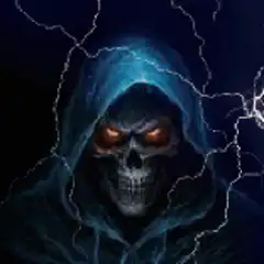 Grim Reaper with lightning flashes