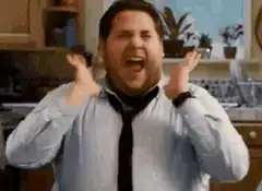 Jonah Hill screaming in frustration
